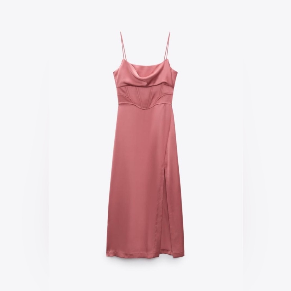 Pink Silk Zara Corset Dress
